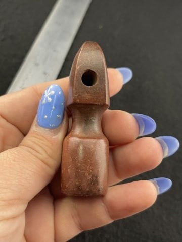 Red Stone Pipe Indian Artifact Arrowhead - 6