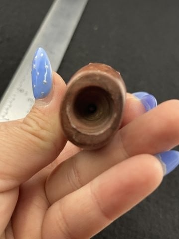 Red Stone Pipe Indian Artifact Arrowhead - 7