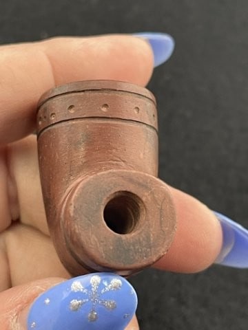 Engraved Stone Pipe Indian Artifact Arrowhead - 2