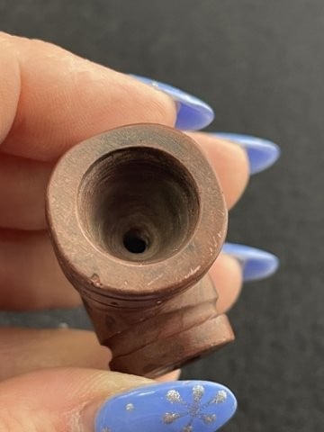 Engraved Stone Pipe Indian Artifact Arrowhead - 3