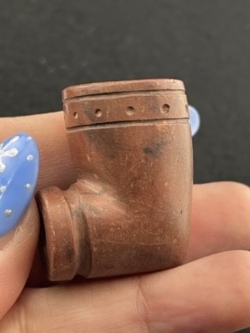 Engraved Stone Pipe Indian Artifact Arrowhead - 4