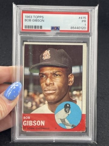 1963 Topps Bob Gibson Baseball Card (1 of 2)