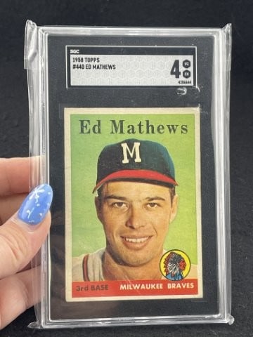 1958 Topps Ed Mathews Baseball Card (1 of 2)