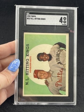 1959 Topps Willie Mays Baseball Card: KEY WORDS: INDIAN ARTIFACT ARTIFACTS ARROWHEAD ARROWHEADS NATIVE AMERICAN MISSISSIPPIAN QUAPAW CADDO POTTERY COINS MORGAN DOLLAR PEACE DOLLAR SILVER COINS. All coins have been Sigma tested for