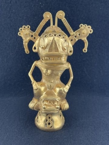 Tumbaga Tairona Gold Figurine UNKNOWN MATERIAL (1 of 7)