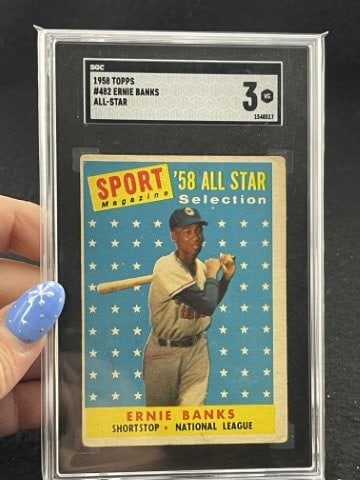 1958 Topps Ernie Banks Baseball Card (1 of 2)