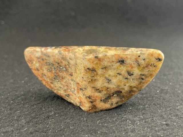 Miniature Bannerstone Indian Artifact Arrowhead: KEY WORDS: INDIAN ARTIFACT ARTIFACTS ARROWHEAD ARROWHEADS NATIVE AMERICAN MISSISSIPPIAN QUAPAW CADDO POTTERY COINS MORGAN DOLLAR PEACE DOLLAR SILVER COINS. All coins have been Sigma tested for