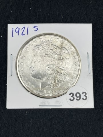 1921 S Morgan Silver Dollar Coin: KEY WORDS: INDIAN ARTIFACT ARTIFACTS ARROWHEAD ARROWHEADS NATIVE AMERICAN MISSISSIPPIAN QUAPAW CADDO POTTERY COINS MORGAN DOLLAR PEACE DOLLAR SILVER COINS. All coins have been Sigma tested for