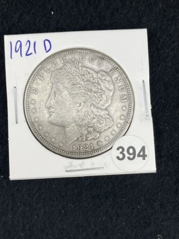 1921 D Morgan Silver Dollar Coin: KEY WORDS: INDIAN ARTIFACT ARTIFACTS ARROWHEAD ARROWHEADS NATIVE AMERICAN MISSISSIPPIAN QUAPAW CADDO POTTERY COINS MORGAN DOLLAR PEACE DOLLAR SILVER COINS. All coins have been Sigma tested for