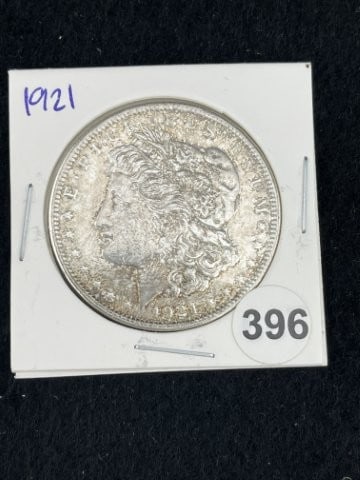1921 Morgan Silver Dollar Coin: KEY WORDS: INDIAN ARTIFACT ARTIFACTS ARROWHEAD ARROWHEADS NATIVE AMERICAN MISSISSIPPIAN QUAPAW CADDO POTTERY COINS MORGAN DOLLAR PEACE DOLLAR SILVER COINS. All coins have been Sigma tested for