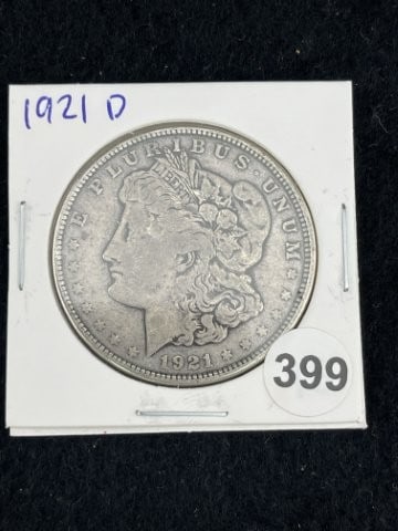 1921 D Morgan Silver Dollar Coin: KEY WORDS: INDIAN ARTIFACT ARTIFACTS ARROWHEAD ARROWHEADS NATIVE AMERICAN MISSISSIPPIAN QUAPAW CADDO POTTERY COINS MORGAN DOLLAR PEACE DOLLAR SILVER COINS. All coins have been Sigma tested for