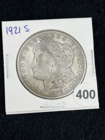 1921 S Morgan Silver Dollar Coin: KEY WORDS: INDIAN ARTIFACT ARTIFACTS ARROWHEAD ARROWHEADS NATIVE AMERICAN MISSISSIPPIAN QUAPAW CADDO POTTERY COINS MORGAN DOLLAR PEACE DOLLAR SILVER COINS. All coins have been Sigma tested for