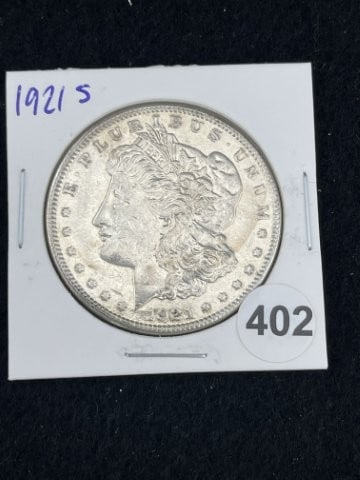 1921 S Morgan Silver Dollar Coin: KEY WORDS: INDIAN ARTIFACT ARTIFACTS ARROWHEAD ARROWHEADS NATIVE AMERICAN MISSISSIPPIAN QUAPAW CADDO POTTERY COINS MORGAN DOLLAR PEACE DOLLAR SILVER COINS. All coins have been Sigma tested for