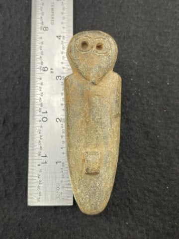 Owl Effigy Stone Pipe Indian Artifact Arrowhead (1 of 8)