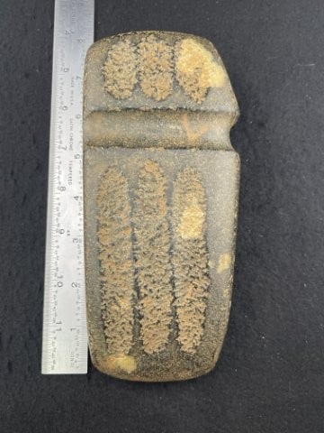 Fluted Grooved Axe Indian Artifact Arrowhead: KEY WORDS: INDIAN ARTIFACT ARTIFACTS ARROWHEAD ARROWHEADS NATIVE AMERICAN MISSISSIPPIAN QUAPAW CADDO POTTERY COINS MORGAN DOLLAR PEACE DOLLAR SILVER COINS. All coins have been Sigma tested for authent