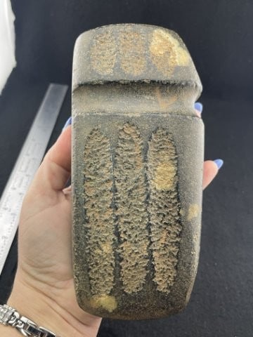 Fluted Grooved Axe Indian Artifact Arrowhead - 6