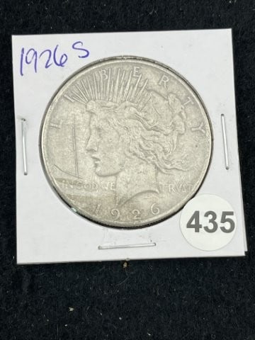 1926 S Peace Silver Dollar Coin: KEY WORDS: INDIAN ARTIFACT ARTIFACTS ARROWHEAD ARROWHEADS NATIVE AMERICAN MISSISSIPPIAN QUAPAW CADDO POTTERY COINS MORGAN DOLLAR PEACE DOLLAR SILVER COINS. All coins have been Sigma tested for