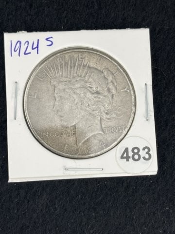1922 Peace Silver Dollar Coin: KEY WORDS: INDIAN ARTIFACT ARTIFACTS ARROWHEAD ARROWHEADS NATIVE AMERICAN MISSISSIPPIAN QUAPAW CADDO POTTERY COINS MORGAN DOLLAR PEACE DOLLAR SILVER COINS. All coins have been Sigma tested for