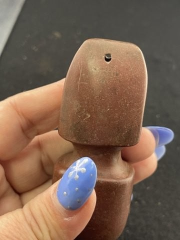 Red Stone Pipe Indian Artifact Arrowhead - 5