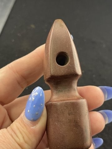 Red Stone Pipe Indian Artifact Arrowhead - 6