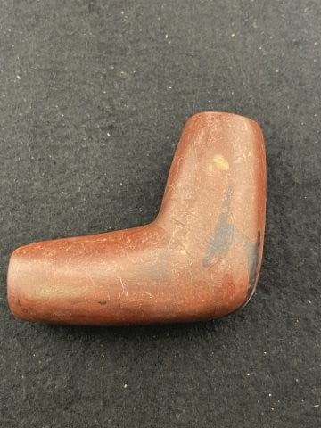 Red Stone Pipe Indian Artifact Arrowhead - 3