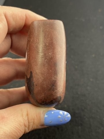 Red Stone Pipe Indian Artifact Arrowhead - 4