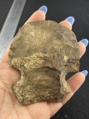 Chipped Hoe Indian Artifact Arrowhead - 3