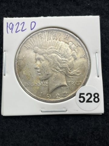 1922 D Peace Silver Dollar Coin: KEY WORDS: INDIAN ARTIFACT ARTIFACTS ARROWHEAD ARROWHEADS NATIVE AMERICAN MISSISSIPPIAN QUAPAW CADDO POTTERY COINS MORGAN DOLLAR PEACE DOLLAR SILVER COINS. All coins have been Sigma tested for