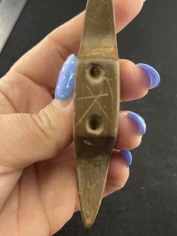 Double Bust Birdstone Indian Artifact Arrowhead - 5