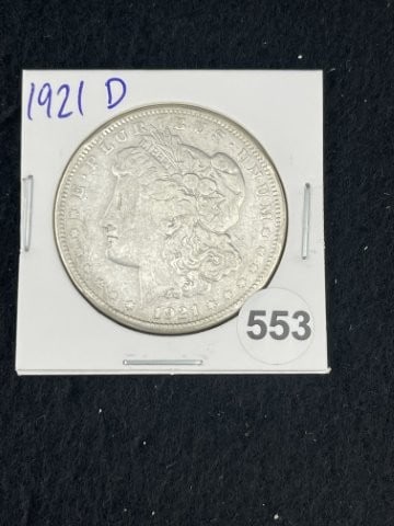 1921 D Morgan Silver Dollar Coin: KEY WORDS: INDIAN ARTIFACT ARTIFACTS ARROWHEAD ARROWHEADS NATIVE AMERICAN MISSISSIPPIAN QUAPAW CADDO POTTERY COINS MORGAN DOLLAR PEACE DOLLAR SILVER COINS. All coins have been Sigma tested for