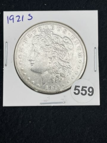 1921 S Morgan Silver Dollar Coin: KEY WORDS: INDIAN ARTIFACT ARTIFACTS ARROWHEAD ARROWHEADS NATIVE AMERICAN MISSISSIPPIAN QUAPAW CADDO POTTERY COINS MORGAN DOLLAR PEACE DOLLAR SILVER COINS. All coins have been Sigma tested for
