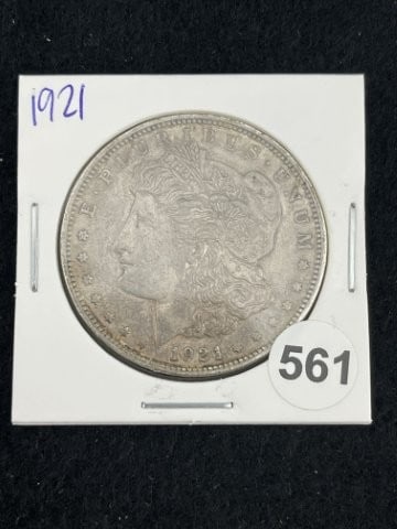 1921 Morgan Silver Dollar Coin: KEY WORDS: INDIAN ARTIFACT ARTIFACTS ARROWHEAD ARROWHEADS NATIVE AMERICAN MISSISSIPPIAN QUAPAW CADDO POTTERY COINS MORGAN DOLLAR PEACE DOLLAR SILVER COINS. All coins have been Sigma tested for