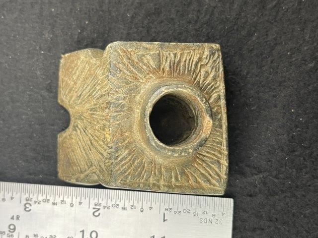 Engraved Stone Pipe Indian Artifact Arrowhead - 2