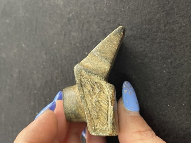 Engraved Stone Pipe Indian Artifact Arrowhead - 3