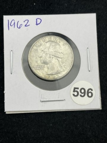 1962 D Washington Quarter Silver Coin: KEY WORDS: INDIAN ARTIFACT ARTIFACTS ARROWHEAD ARROWHEADS NATIVE AMERICAN MISSISSIPPIAN QUAPAW CADDO POTTERY COINS MORGAN DOLLAR PEACE DOLLAR SILVER COINS. All coins have been Sigma tested for