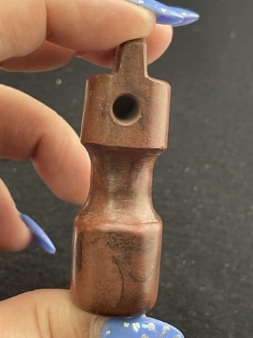 Red Stone Pipe Indian Artifact Arrowhead - 3