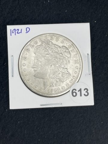 1921 D Morgan Silver Dollar Coin: KEY WORDS: INDIAN ARTIFACT ARTIFACTS ARROWHEAD ARROWHEADS NATIVE AMERICAN MISSISSIPPIAN QUAPAW CADDO POTTERY COINS MORGAN DOLLAR PEACE DOLLAR SILVER COINS. All coins have been Sigma tested for