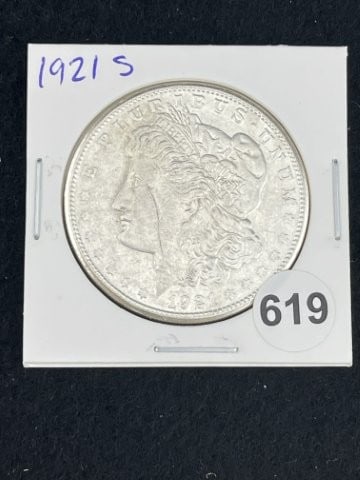 1921 S Morgan Silver Dollar Coin: KEY WORDS: INDIAN ARTIFACT ARTIFACTS ARROWHEAD ARROWHEADS NATIVE AMERICAN MISSISSIPPIAN QUAPAW CADDO POTTERY COINS MORGAN DOLLAR PEACE DOLLAR SILVER COINS. All coins have been Sigma tested for