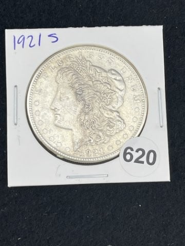 1921 S Morgan Silver Dollar Coin: KEY WORDS: INDIAN ARTIFACT ARTIFACTS ARROWHEAD ARROWHEADS NATIVE AMERICAN MISSISSIPPIAN QUAPAW CADDO POTTERY COINS MORGAN DOLLAR PEACE DOLLAR SILVER COINS. All coins have been Sigma tested for