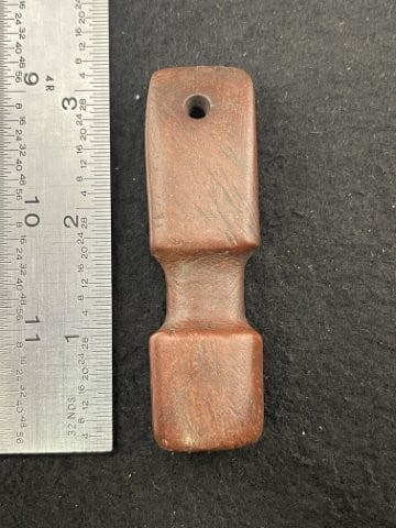 Red Stone Pipe Indian Artifact Arrowhead - 2