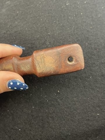 Red Stone Pipe Indian Artifact Arrowhead - 5