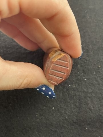 Red Stone Pipe Indian Artifact Arrowhead - 4