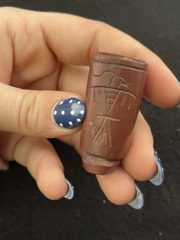 Red Stone Pipe Indian Artifact Arrowhead - 7