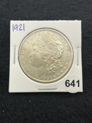 1921 Morgan Silver Dollar Coin: KEY WORDS: INDIAN ARTIFACT ARTIFACTS ARROWHEAD ARROWHEADS NATIVE AMERICAN MISSISSIPPIAN QUAPAW CADDO POTTERY COINS MORGAN DOLLAR PEACE DOLLAR SILVER COINS. All coins have been Sigma tested for