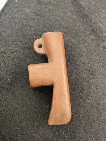 Red Stone Pipe Indian Artifact Arrowhead - 3