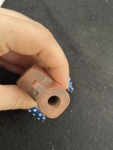 Red Stone Pipe Indian Artifact Arrowhead - 4