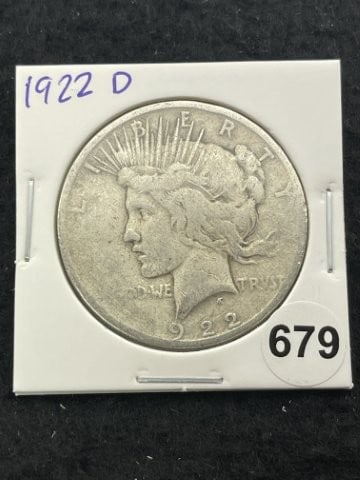 1922 D Peace Silver Dollar Coin: KEY WORDS: INDIAN ARTIFACT ARTIFACTS ARROWHEAD ARROWHEADS NATIVE AMERICAN MISSISSIPPIAN QUAPAW CADDO POTTERY COINS MORGAN DOLLAR PEACE DOLLAR SILVER COINS. All coins have been Sigma tested for authent