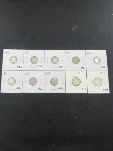 Group of Barber Dimes (1 of 4)
