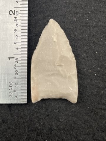 Folsom Paleo Point very ligjht grey Edwards Plateau Chert from Booker County, Texas ex - Turner (1 of 4)