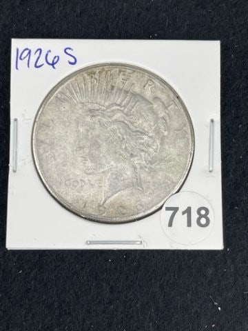 1926 S Peace Silver Dollar Coin: KEY WORDS: INDIAN ARTIFACT ARTIFACTS ARROWHEAD ARROWHEADS NATIVE AMERICAN MISSISSIPPIAN QUAPAW CADDO POTTERY COINS MORGAN DOLLAR PEACE DOLLAR SILVER COINS. All coins have been Sigma tested for authent